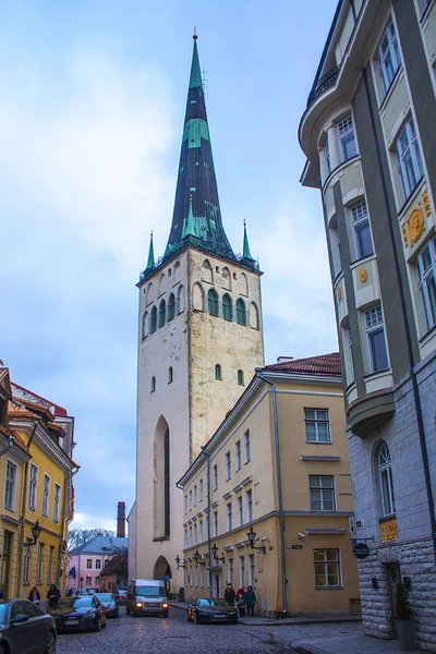 Tallinn Estland Januar 2018 Blick Auf Die Altstadt Mit Der — Stockfoto