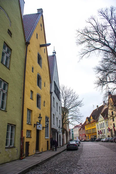 Талллинн Эстония Января 2018 Года Старинные Исторические Здания Старом Городе — стоковое фото