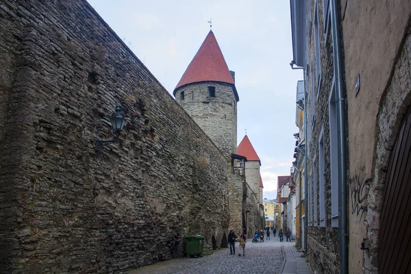 Tallinn Estonia January 2018 Tower Plate Epping Tower Old Town — Stock Photo, Image