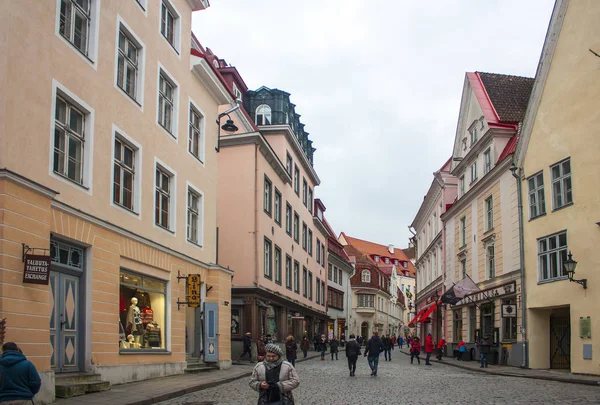 Tallinn Estland Januar 2018 Zentrale Straßen Der Altstadt Tallinn — Stockfoto