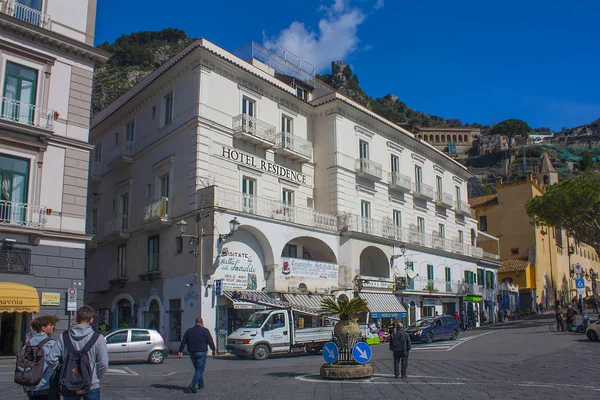 Amalfi Italien März 2018 Bunte Amalfi Stadtlandschaft Der Amalfi Küste — Stockfoto
