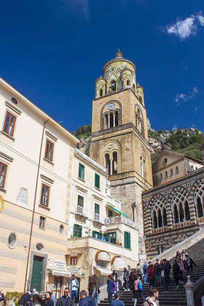 Amalfi Italia Marzo 2018 Campanario Catedral San Andrés Duomo San — Foto de Stock