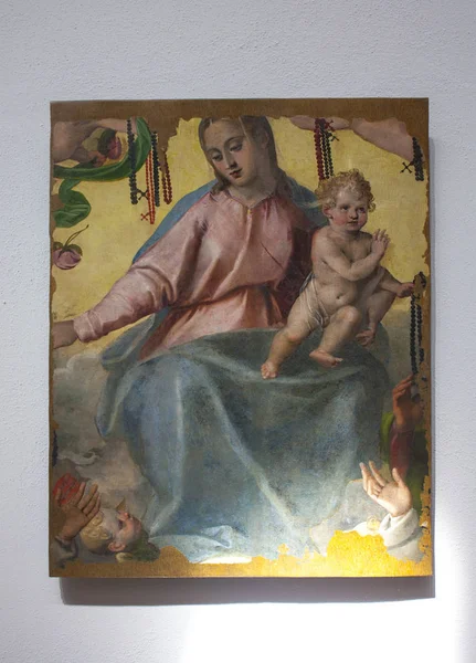 Amalfi Italia Marzo 2018 Pintura Interior Catedral San Andrés Duomo — Foto de Stock