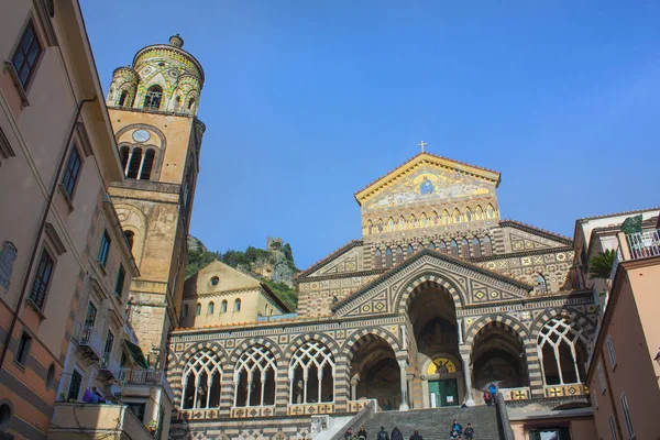 Amalfi Itálie Března 2018 Katedrála Svatého Ondřeje Duomo San Andreas — Stock fotografie