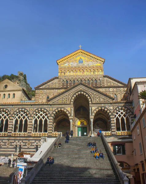 Cathedral Saint Andrew Duomo San Andreas Amalfi Italy Amalfi Coast — Stock Photo, Image