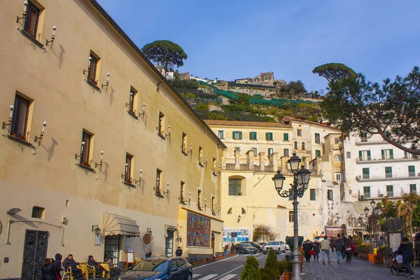 Amalfi Italia Marzo 2018 Colorido Paisaje Ciudad Amalfi Costa Amalfi —  Fotos de Stock