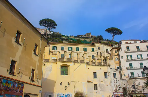Amalfi Italia Marzo 2018 Colorido Paisaje Ciudad Amalfi Costa Amalfi — Foto de Stock
