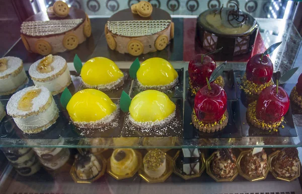 Naples Italy March 2018 Italian Pastries Showcase Cafe Naples — Stock Photo, Image