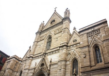 Naples, İtalya - 5 Mart 2018: Napoli Katedrali Duomo di San Gennaro (veya katedral Meryem Varsayım), İtalya