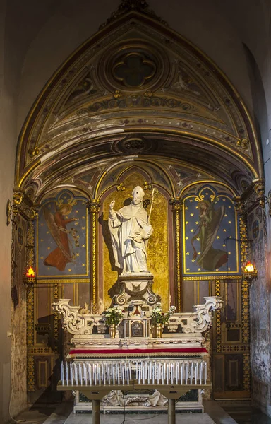 Neapol Włochy Marca 2018 Wnętrze San Gennaro Kaplicy Prawej Stronie — Zdjęcie stockowe