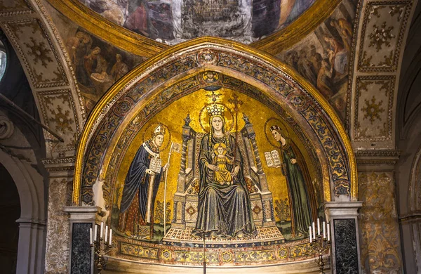 Nápoles Italia Marzo 2018 Mosaico Basílica Santa Restituta Catedral Duomo — Foto de Stock