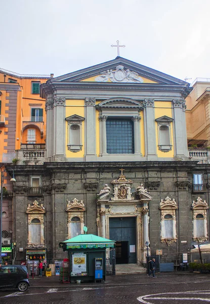 Naples Italy March 2018 Church San Ferdinando Piazza Trieste Trento — Stock Photo, Image