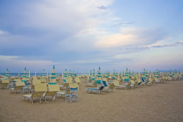 Rimini Písečná Pláž Jaderského Moře Itálie — Stock fotografie