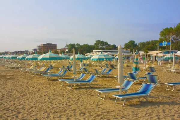 Піщаний Пляж Ріміні Адріатичному Морі Італія — стокове фото