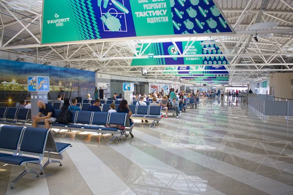 Borispol, Ukrayna - 21 Ağustos 2019: Borispol 'deki uluslararası havaalanı