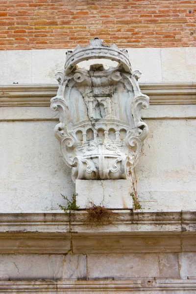 Wappen Des Uhrenturms Oder Torre Dell Orologio Auf Der Piazza — Stockfoto