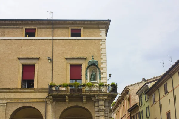 Fragment Palazzo Garampi Piazza Cavour Rimini Italy — Stock Photo, Image