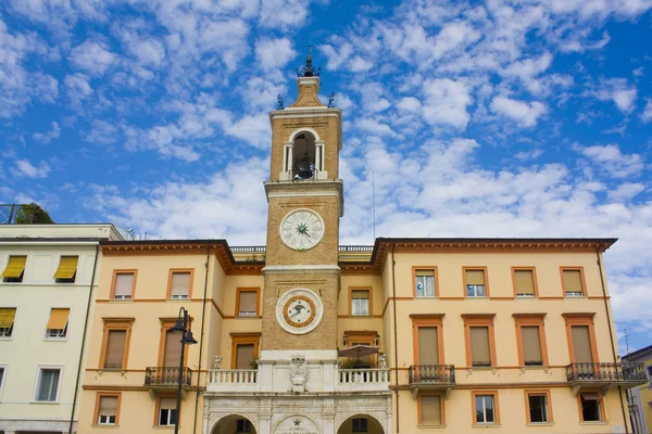 Klokkentoren Torre Dell Orologio Piazza Tre Martiri Rimini Italië — Stockfoto