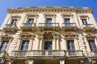 Catania, Sicilya, İtalya 'daki Eski Şehir' in zengin tarihi binası.