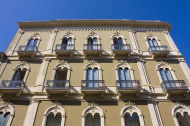 Catania, Sicilya, İtalya 'daki Eski Şehir' in zengin tarihi binası.