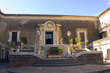 Catania, İtalya, Sicilya 'daki Palazzo Biscari Bahçesi