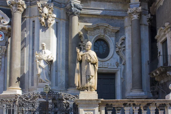 Fragment Van Sint Agatha Kathedraal Duomo Piazza Duomo Catania Italië — Stockfoto