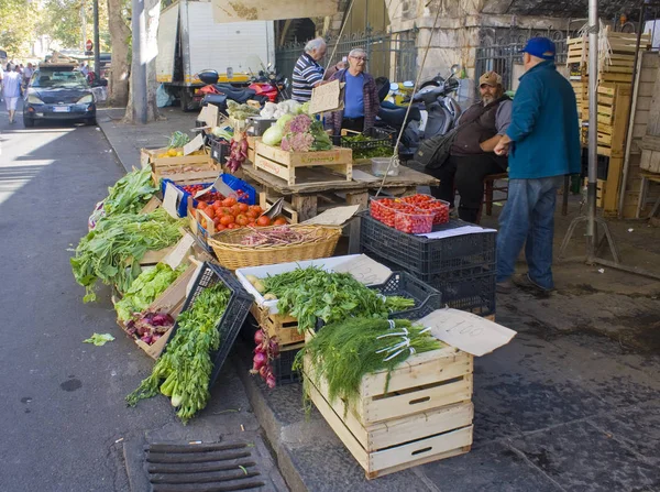 Catania Italië September 2019 Verse Biologische Groenten Fruit Koop Italiaanse — Stockfoto