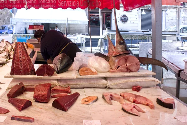 Catania Italien September 2019 Alter Fischmarkt Catania — Stockfoto