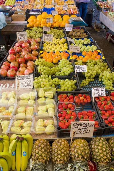 Catania Italy September 2019 Fresh Fruits Sale Italian Street Market — Stock Photo, Image