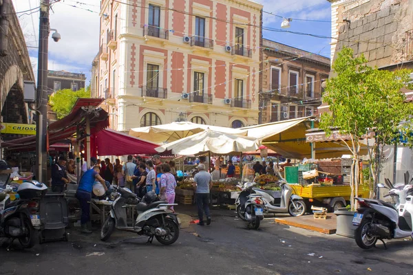 Catania Italia Septiembre 2019 Antiguo Mercado Pescado Catania —  Fotos de Stock