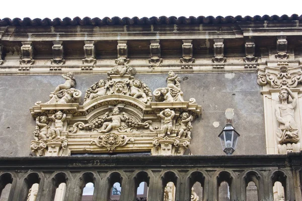 Fragment Palazzo Biscari Catania Italien Sicilien — Stockfoto