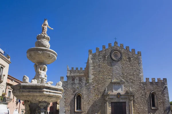 Taormina Italia Septiembre 2019 Arquitectura Del Casco Antiguo Taormina Sicilia — Foto de Stock