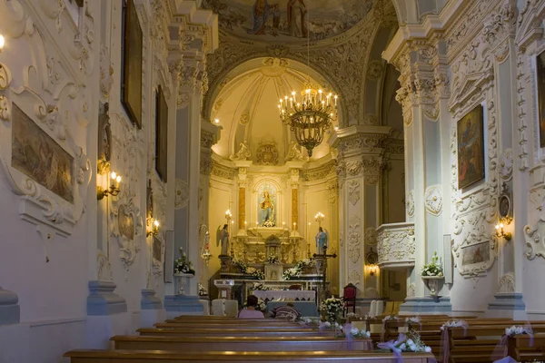 Taormina Itálie Září 2019 Interiér Kostela San Giuseppe Iks Aprile — Stock fotografie