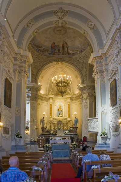 Taormina Italië September 2019 Interieur Van Kerk Van San Giuseppe — Stockfoto