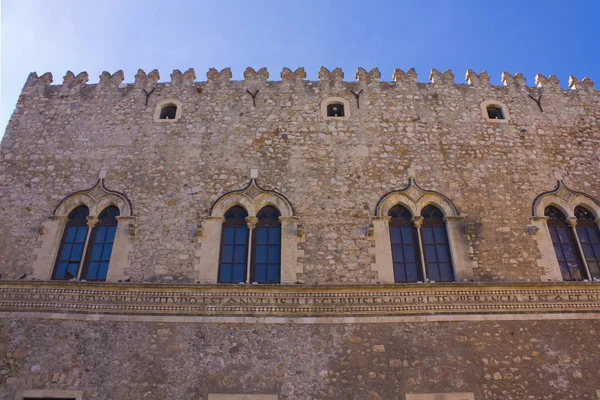 Taormina Sicilya Talya Daki Corvaja Sarayı — Stok fotoğraf