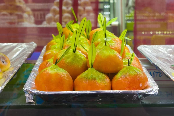 Frutas Sicilianas Mazapán Forma Mandarinas — Foto de Stock