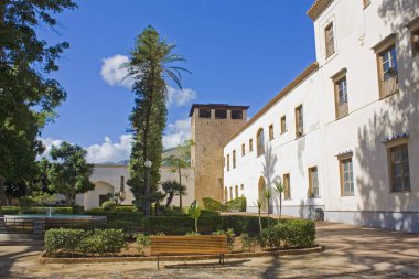 Monreale, İtalya - 3 Ekim 2019: Portakal Bahçesi (veya Giardino degli Aranci) İtalya, Sicilya, Monreale 'de