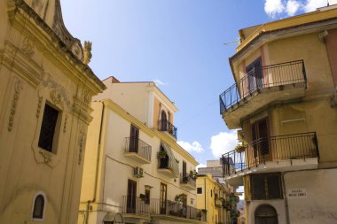 Monreale, Sicilya, İtalya 'daki Eski Kasaba' nın mimarisi