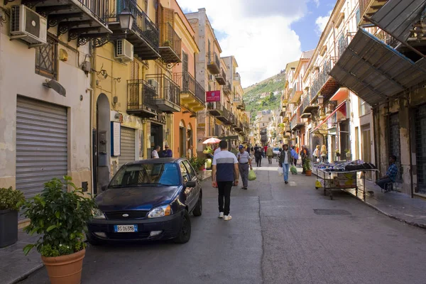 Monreale Italy Жовтня 2019 Urban Life Street Old Town Monreale — стокове фото