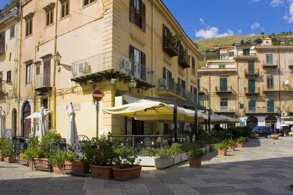 Monreale Italia Octubre 2019 Café Callejero Casco Antiguo Monreale Sicilia — Foto de Stock