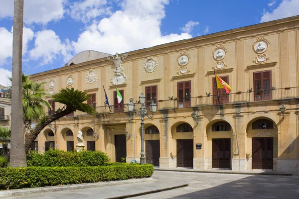 Monreale Italië Oktober 2019 Bibliotheek Ludovico Torres Piazza Vittorio Emanuele — Stockfoto