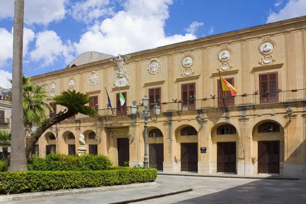 Monreale Italie Octobre 2019 Bibliothèque Ludovico Torres Piazza Vittorio Emanuele — Photo