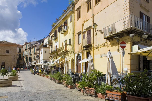 Monreale Italy October 2019 Street Cafe Old Town Monreale Sicily — 스톡 사진