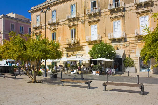 Syracuse Italia Octubre 2019 Vida Urbana Casco Antiguo Siracusa Sicilia — Foto de Stock