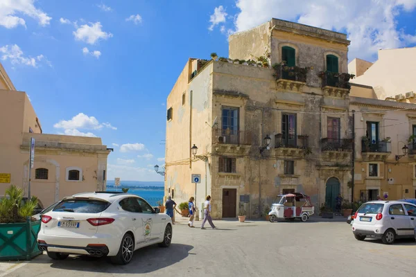 Siracusa Italia Ottobre 2019 Vita Urbana Nel Centro Storico Siracusa — Foto Stock