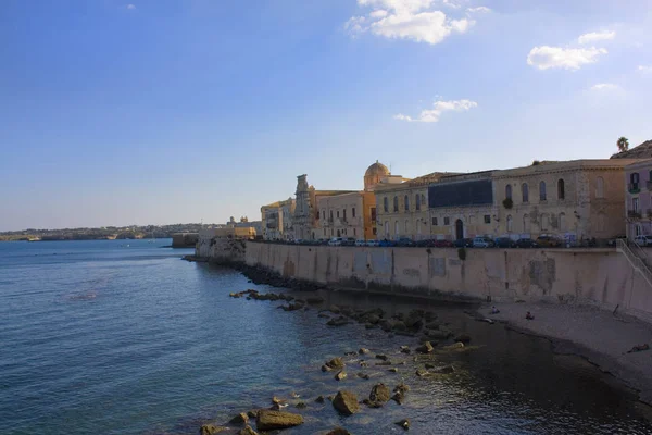 Coast Ortigia Island Syracuse Sicily Italy — Stock Photo, Image