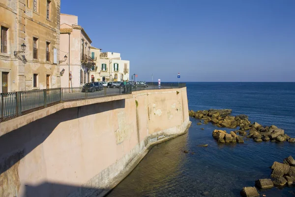 Côte Ortigia Île Syracuse Sicile Italie — Photo