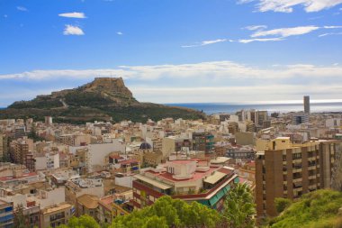 İspanya Alicante 'de güneşli bir günde Panorama