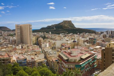 İspanya Alicante 'de güneşli bir günde Panorama