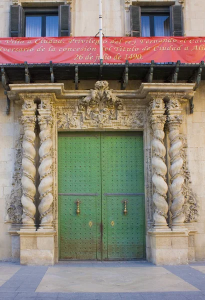 Fragment Van Het Stadhuis Alicante Spanje — Stockfoto